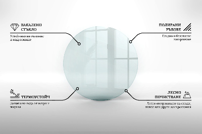Glasplatte für Kamin rund transparent