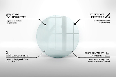 Glasplatte für Kamin rund transparent