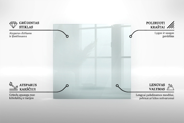 Bodenplatte Glas für Ofen rechteckig transparent