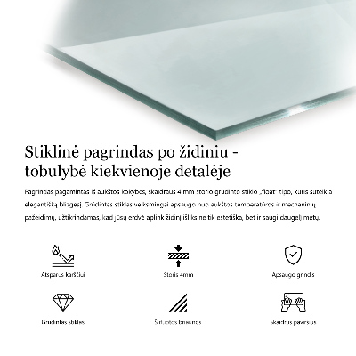 Bodenplatte Glas für Ofen rechteckig transparent