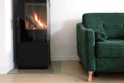 Bodenplatte Glas für Ofen rechteckig transparent