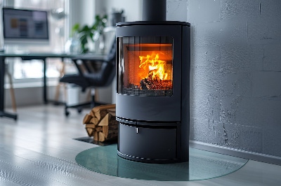 Glasplatte für Öfen halbrund transparent