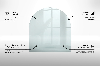 Glasplatte für Öfen halbrund transparent