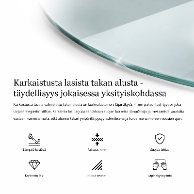 Glasplatte für Öfen halbrund transparent