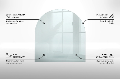Glasplatte für Öfen halbrund transparent
