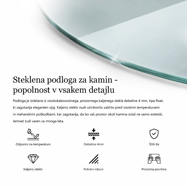 Kamin Glasplatte transparentes quartal