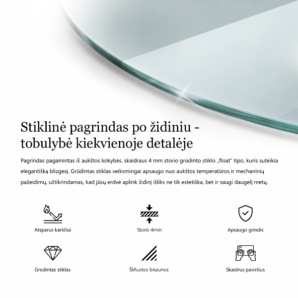 Kamin Glasplatte transparentes quartal