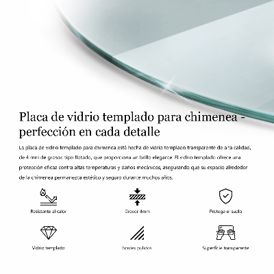 Kamin Glasplatte transparentes quartal