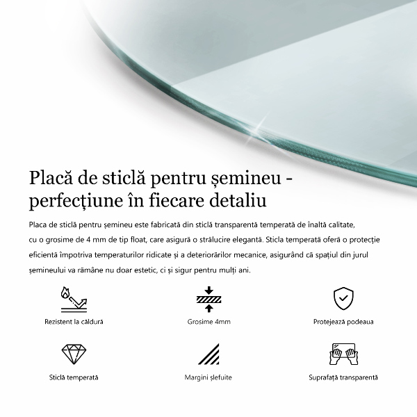 Kamin Glasplatte transparentes quartal