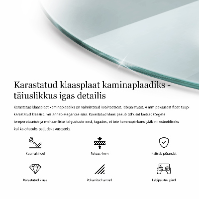 Kamin Glasplatte transparentes quartal