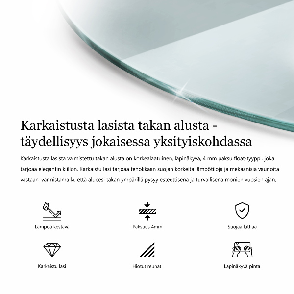 Kamin Glasplatte transparentes quartal