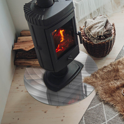 Runde Funkenschutzplatte aus Glas Wellen subtiler Formen