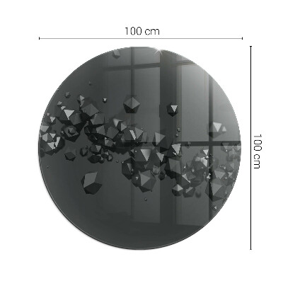 Runde Glasplatte für Kaminofen Abstrakte Wolkenformen in Festkörpern