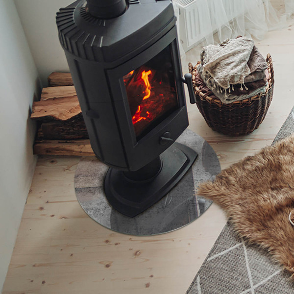 Runde Funkenschutzplatte aus Glas Abstraktes Hintergrundmuster