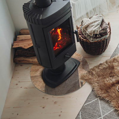 Runde Funkenschutzplatte aus Glas Die Beschaffenheit der Steinstruktur