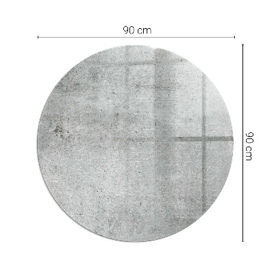 Runde Funkenschutzplatte aus Glas Rohbetonmuster