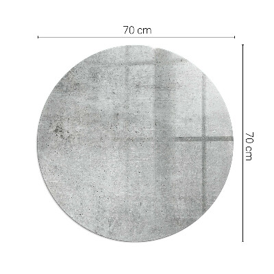 Runde Funkenschutzplatte aus Glas Rohbetonmuster