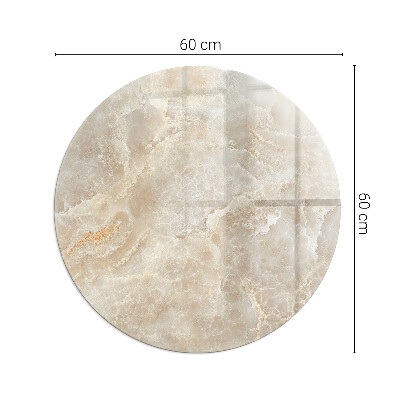 Runde Funkenschutzplatte aus Glas Steinmuster inspiriert von der Natur