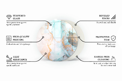Runde Glasbodenplatte Kamin Bretter im Naturstil