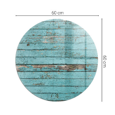 Runde Funkenschutzplatte aus Glas Rustikale Dielen im Naturstil