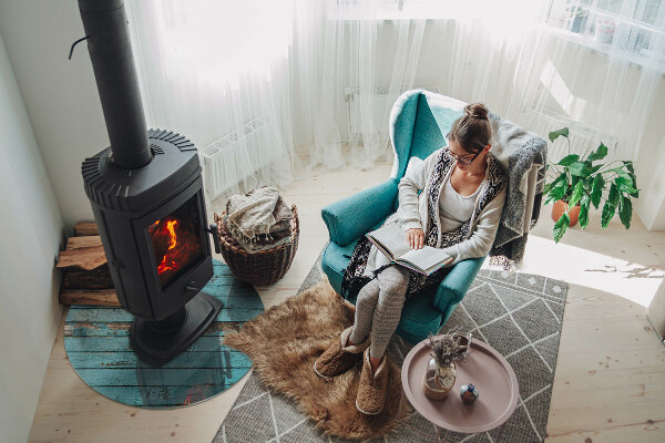 Runde Funkenschutzplatte aus Glas Rustikale Dielen im Naturstil