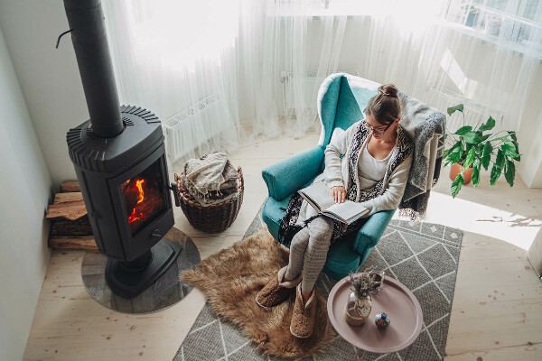 Runde Glasplatte für Kaminofen Abstraktes Muster mit unterschiedlichen Texturen