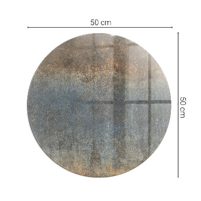 Runde Glasplatte für Kaminofen Abstraktes Muster mit unterschiedlichen Texturen