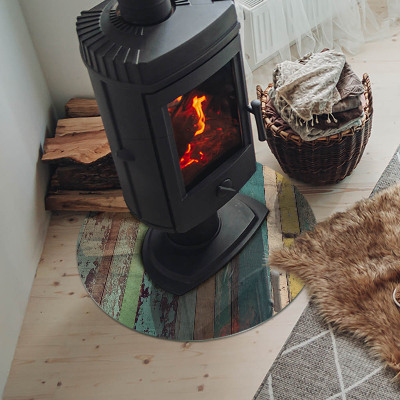 Runde Glasplatte für Kaminofen Platinenfarben in verschiedenen Farbtönen