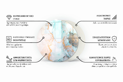Runde Glasplatte für Kaminofen Geometrische Abstraktion in Formen