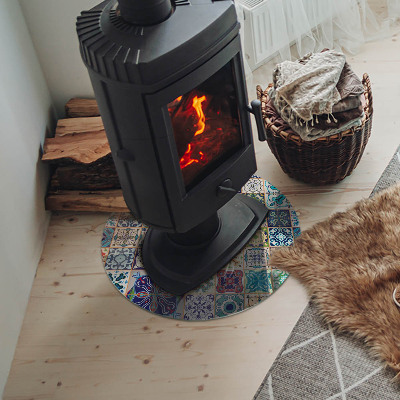 Runde Glasbodenplatte Kamin Mosaik-Dekorationsmuster