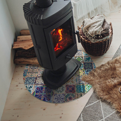 Runde Glasbodenplatte Kamin Mosaik-Dekorationsmuster