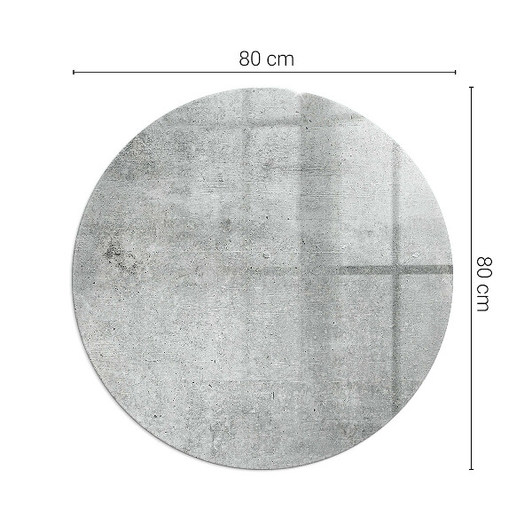 Runde Glasplatte für Kaminofen Sichtbeton im minimalistischen Stil