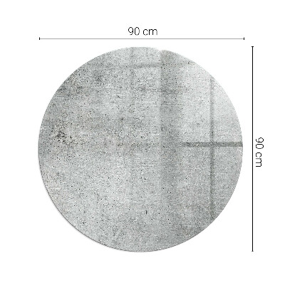 Runde Glasplatte für Kaminofen Sichtbeton im minimalistischen Stil