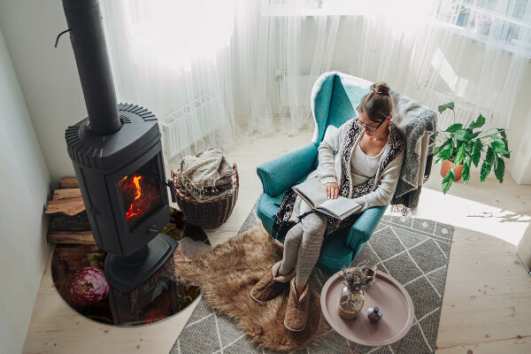 Runde Glasbodenplatte Kamin Florale Details in voller Blüte