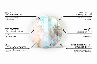 Runde Glasplatte für Kaminofen Farbe: Graubraun