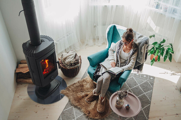 Runde Funkenschutzplatte aus Glas Farbe: Dunkelblau