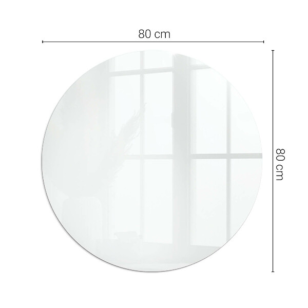 Runde Glasplatte für Kaminofen Farbe Weiß