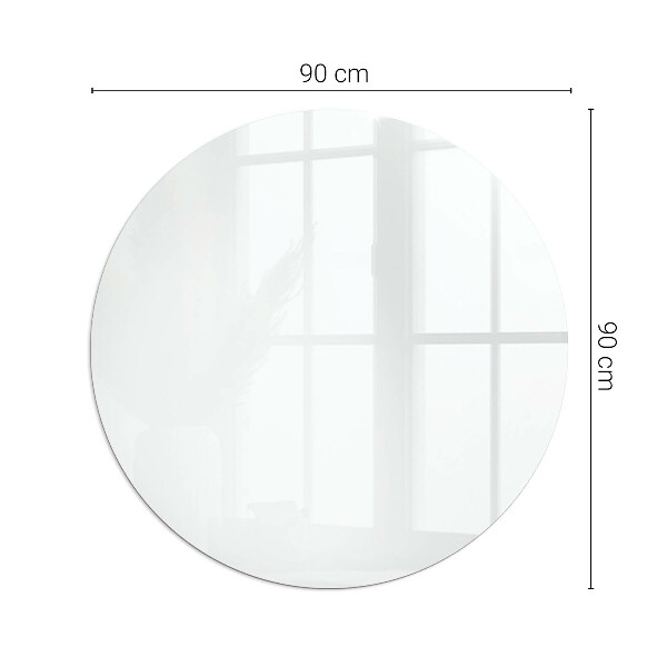Runde Glasplatte für Kaminofen Farbe Weiß