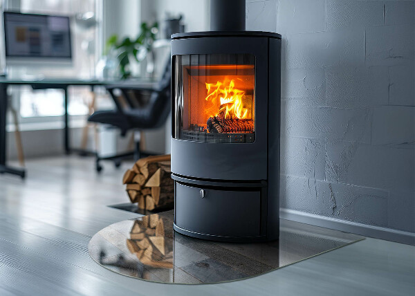 Halbrunde Glasbodenplatte Kamin Plattenfarben in verschiedenen Farbtönen