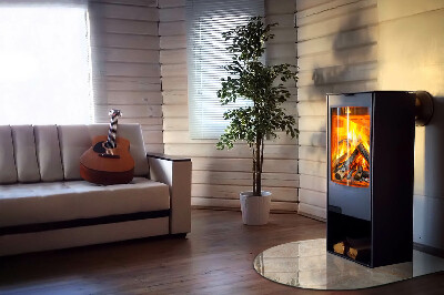 Halbrunde Funkenschutzplatte Glas Steinmuster inspiriert von der Natur