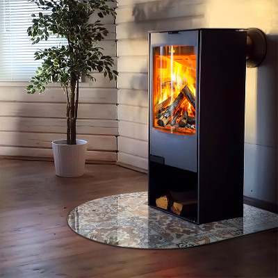 Halbrunde Funkenschutzplatte Glas Mosaikmuster in Fliesen