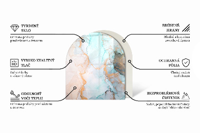Halbrunde Glasplatte für Kaminofen Sichtbeton im minimalistischen Stil