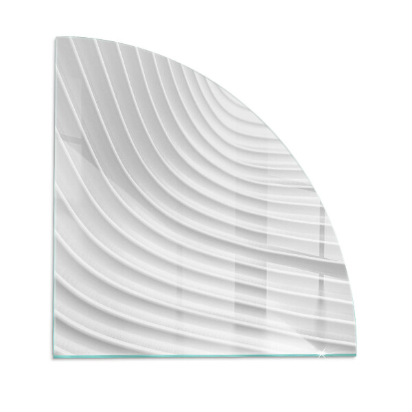 Funkenschutzplatte Glas Ecke Wellen subtiler Formen