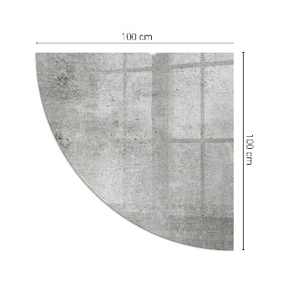 Funkenschutzplatte Glas Ecke Rohbetonmuster