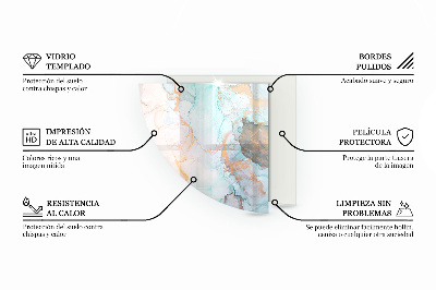 Funkenschutzplatte Glas Ecke Steinmuster inspiriert von der Natur