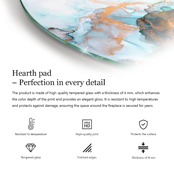 Funkenschutzplatte Glas Ecke Holzmuster in geometrischer Anordnung