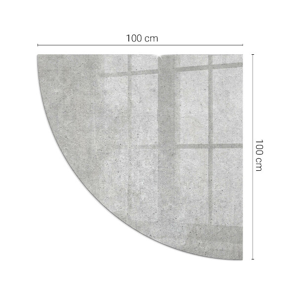 Eck-Glasplatte für Kaminofen Betonstruktur im Rohstil