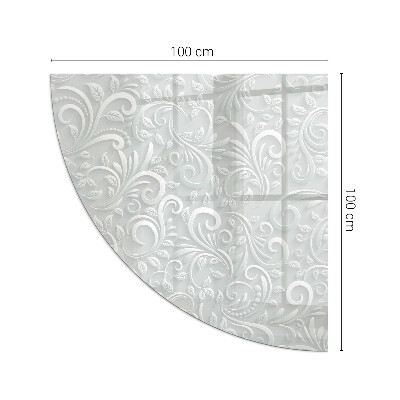 Eck-Glasplatte für Kaminofen Stilvolles Pflanzenmotiv