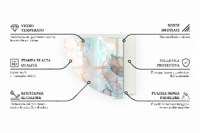 Eck-Glasplatte für Kaminofen Polygonale Muster im Web