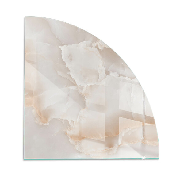 Funkenschutzplatte Glas Ecke Steinmotiv